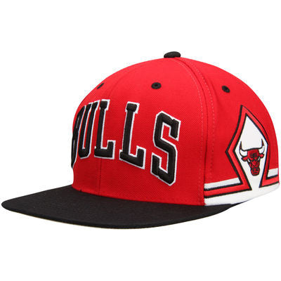Men's Chicago Bulls Mitchell & Ness RedBlack 1996 Shorts Hook Snapback Adjustable Hat